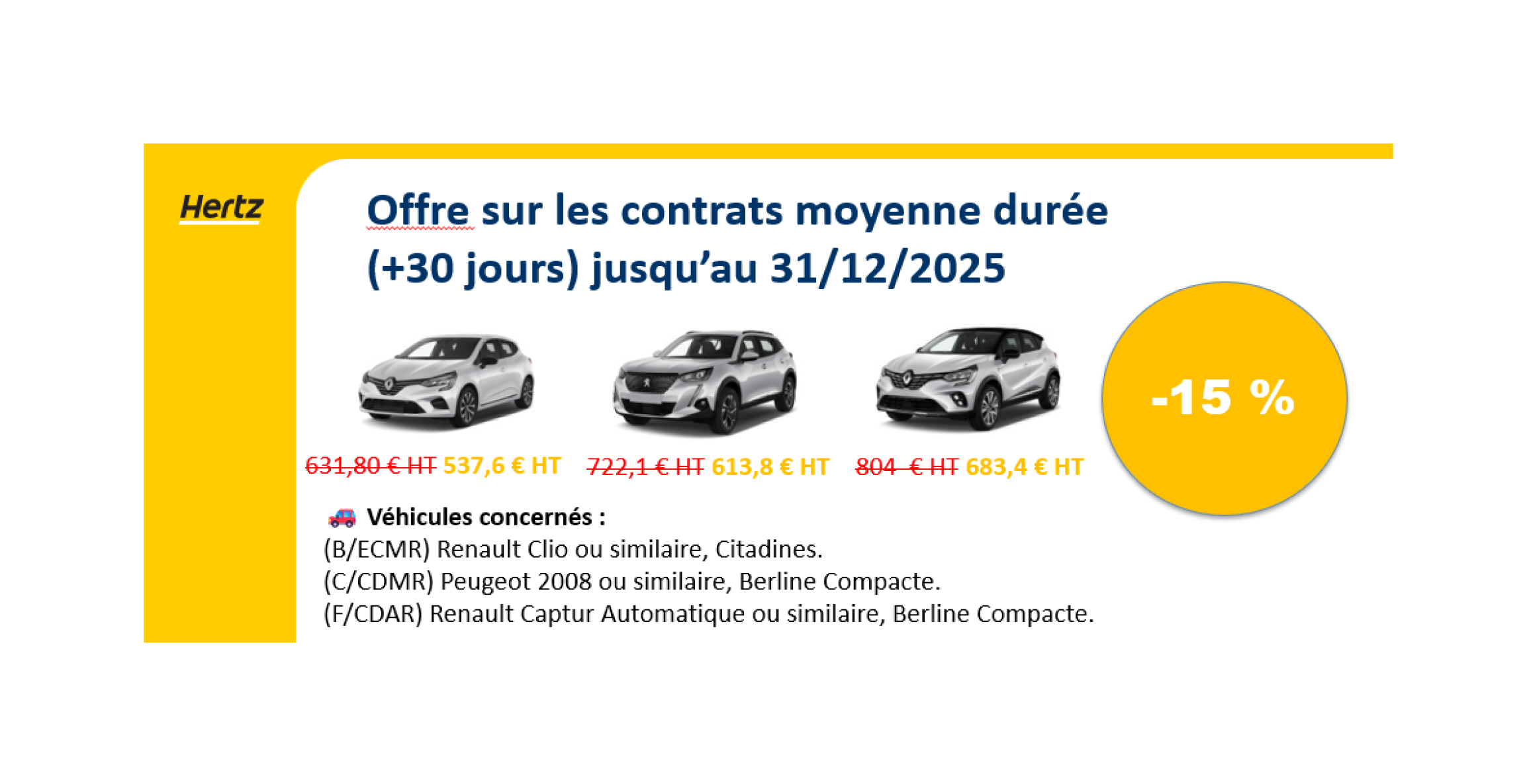 Offre LMD Hertz jusqu’au 31/12/2025