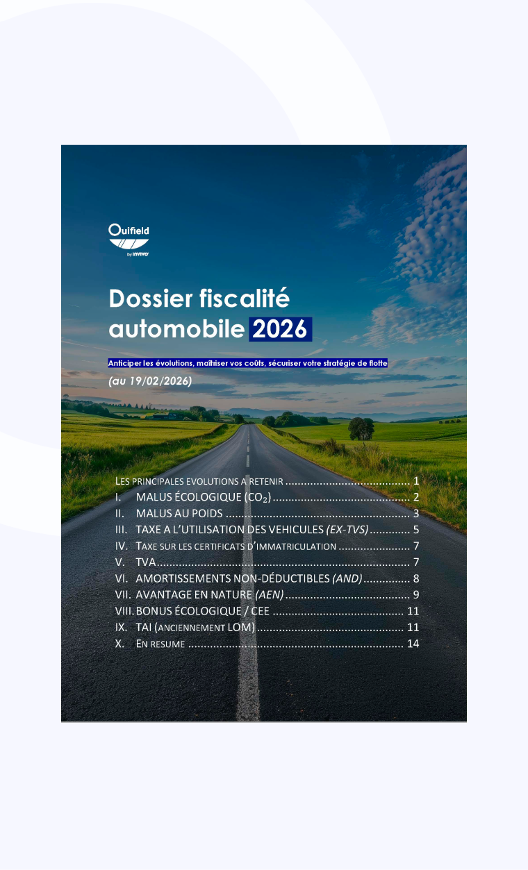 Guide fiscalité automobile 2026